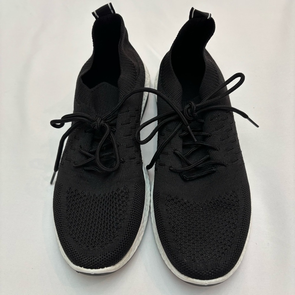 Danskin Black and White Sneakers Sleek Knit Design